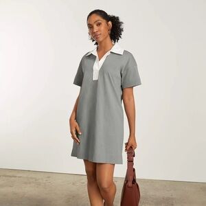 Everlane Sage Green Collared Shirt Dress size medium